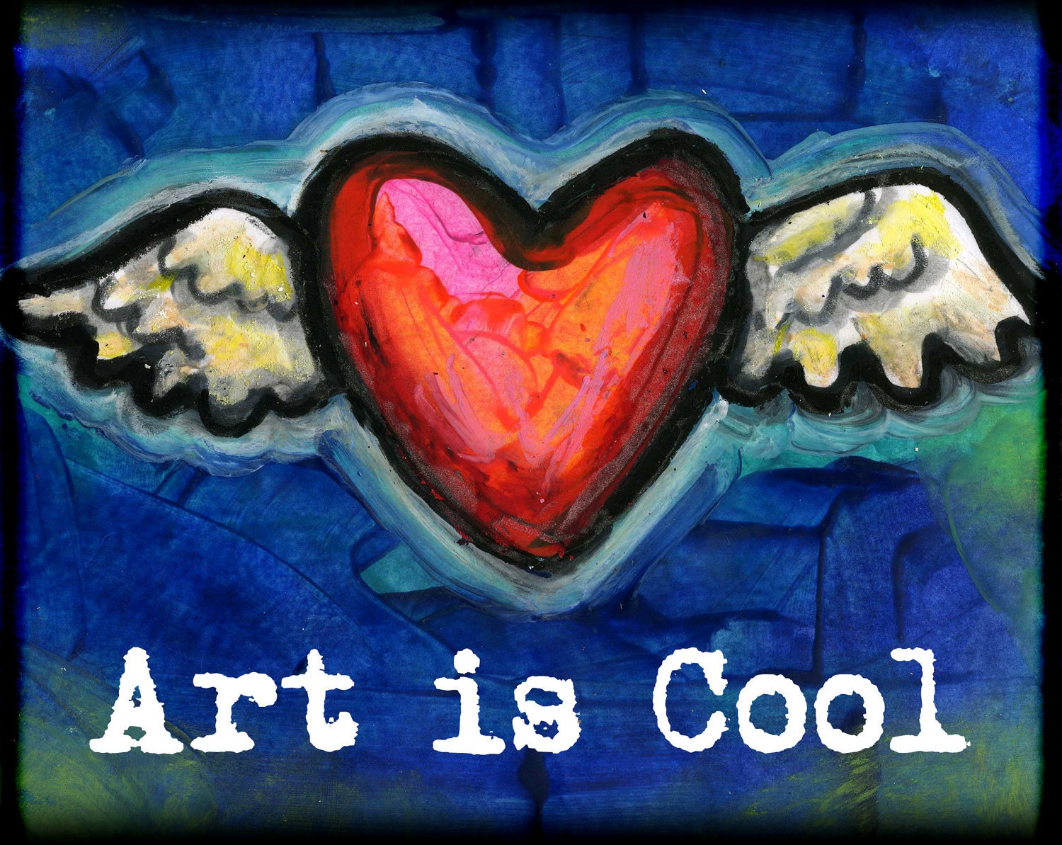 Art is Cool - 8x10 Winged Heart Print -