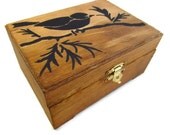 Hand Painted Bird Keepsake Box