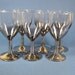 Silver Ombre Mid Century Wine Glasses - Set of 6 Faded Silver Wine Glasses - Dorothy Thorpe Style