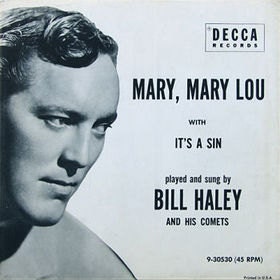 Vinly 45 with Sleeve -  Bill Haley and His Comets: It's A Sin / Mary Mary Lou
