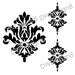 Vinyl Damask Decals for KitchenAid Mixer- FREE SHIPPING