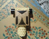 Brooch, Celluloid Button  Pin