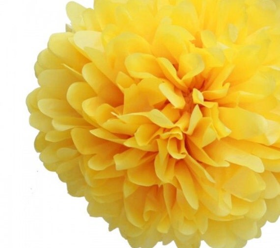 BUY 5 GET One FREE tissue paper Pom Poms Sunflower Yellow or the color of your choice Il_570xn