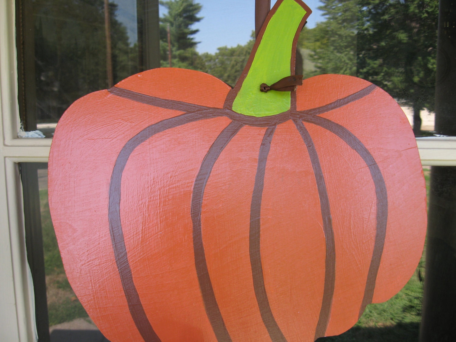 Fall Orange Pumpkin Wooden Door or Wall Decor