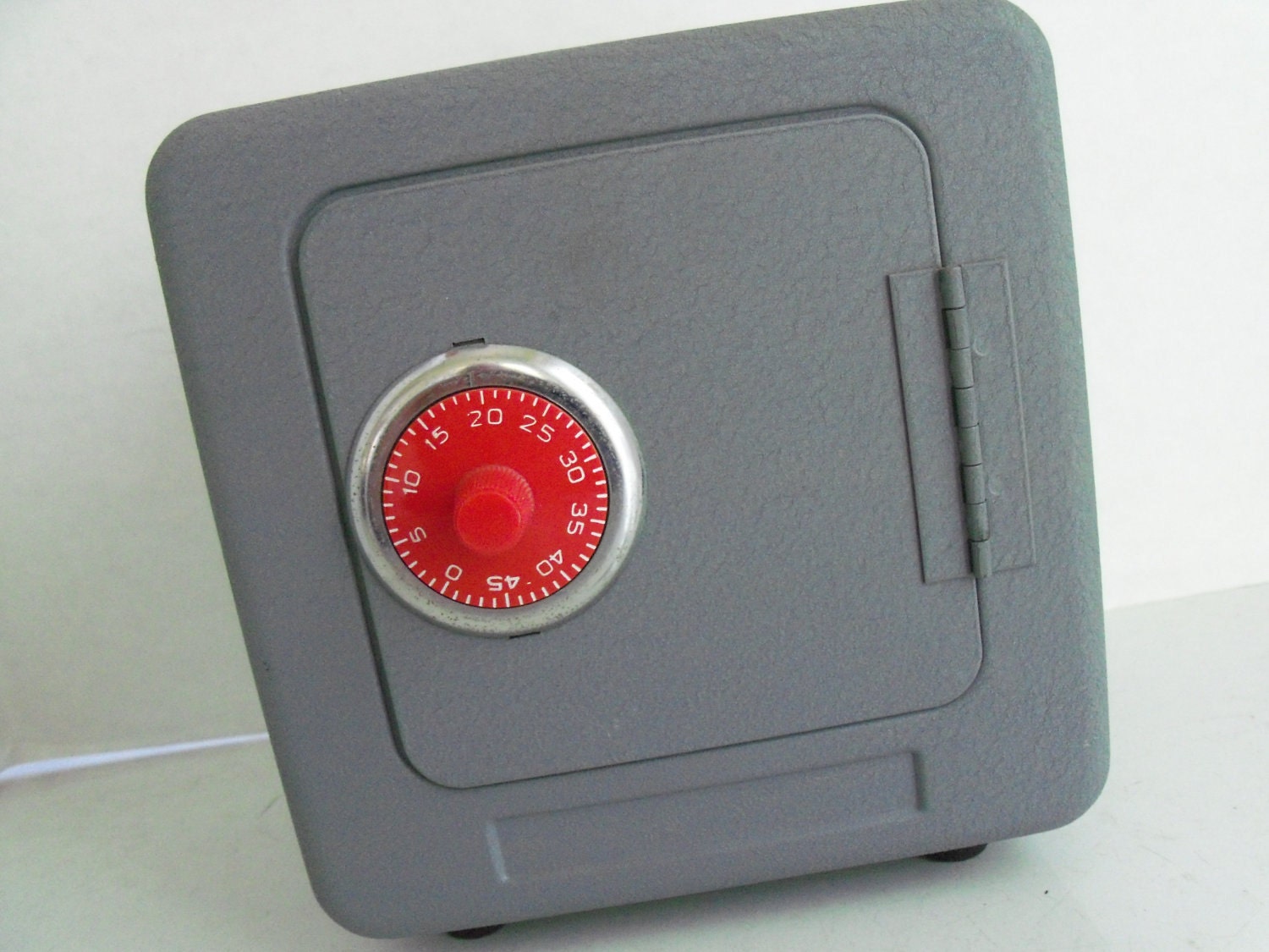 Vintage Toy Bank Grey Metal Safe with Combination by toby11