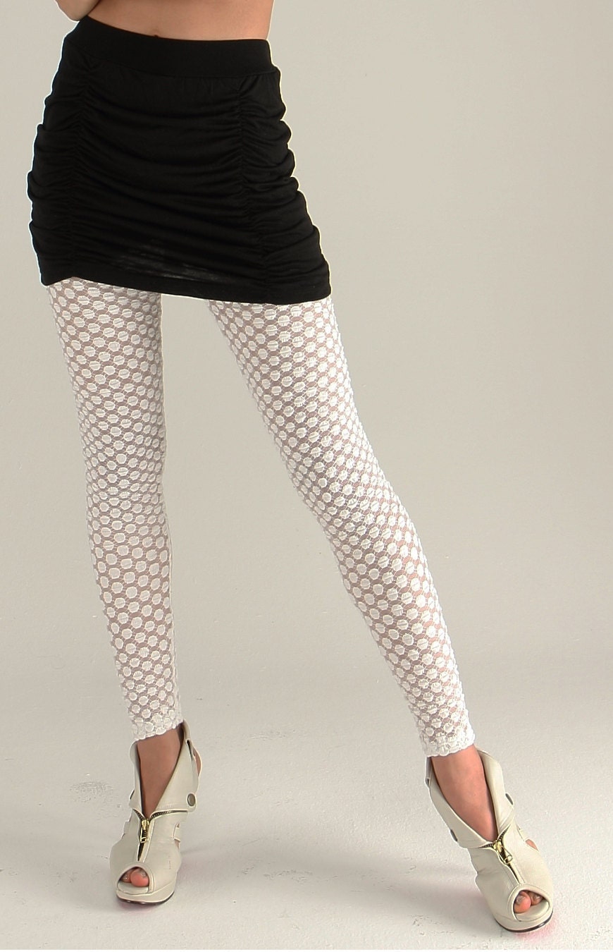 Items Similar To 50 Dsicount Lace Wrinkle Skirt Leggings For Women