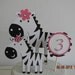 Zebra Cupcake Topper/Centerpiece