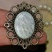 Antique Bronze Ornate Oval Cameo Frame Pendant Setting Lot of 5...47 x 37mm