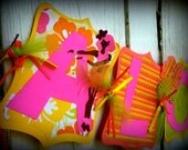 Aloha Luau Banner hawaiian Party  with Pineapple pink and green