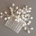 Wedding Pearl Hair Comb Bridal Accessories Bridesmaid Headdress Maid of Honor Hair Piece Silver Ivory Pearl Swarovski Rhinestones