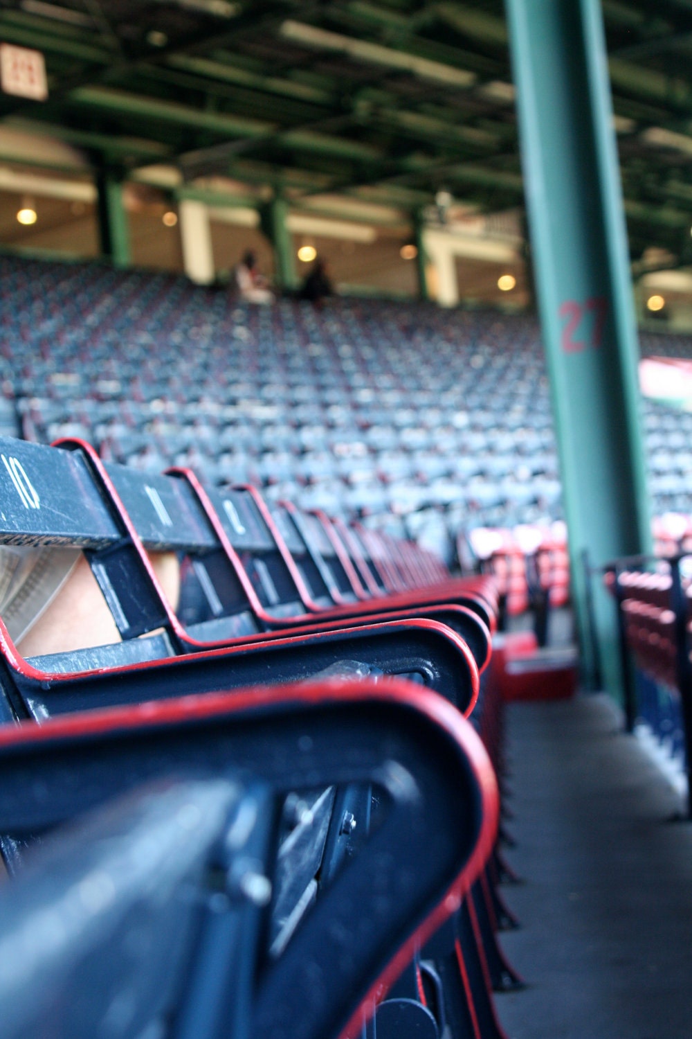 Rows of Field Box Seats, 100 Years, Historic Fenway Park, Empty Stadium, Boston Travel 5x7 Detail Photograph - LoudWaterfallPhoto