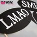Photobooth Props - 5 Word Bubbles - Humor Set