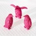 Penguins Kiss Wedding Cake Topper, Hot Pink Birthday Decoration Fuchsia Glitter Entertaining, Table Centerpiece or Children's Nursery Decor