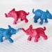 Hot Pink Elephants Jungle Safari Baby Shower Decorations in Magenta Glitter for Wedding Table Settings, or Fuchsia Girly Girl Nursery Decor