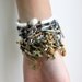 Braided Blue and Cream Silver Key Friendship Bracelet with Toggle Clasp