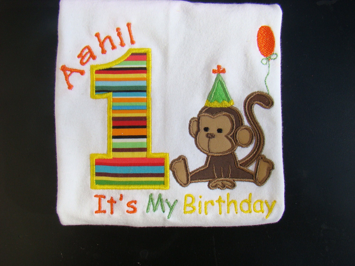 1st Birthday Shirt for Kids (Zoo Monkey)