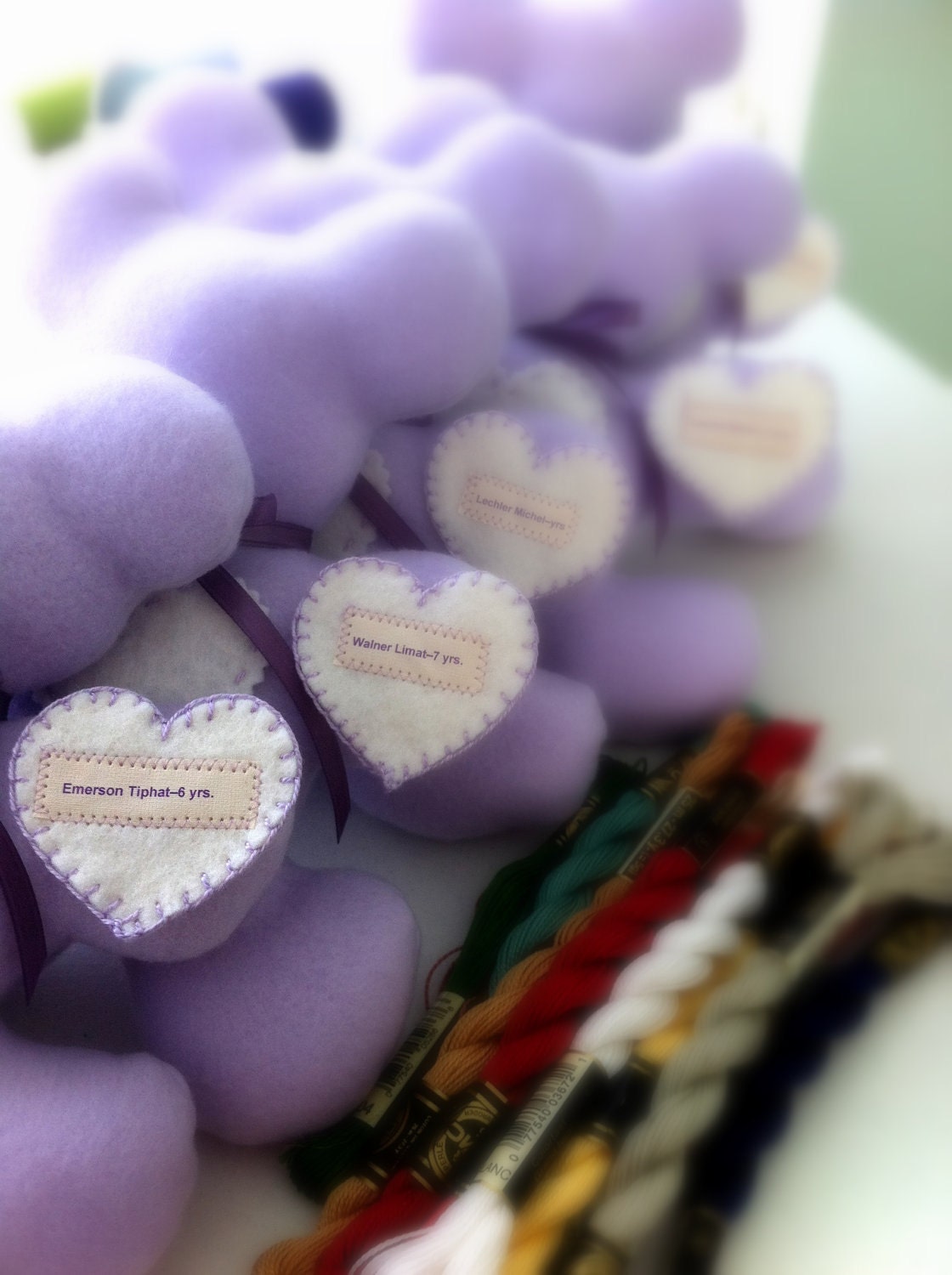 Lavender Fleece Bear , Charity item, Haiti, Orphanage , Teddy Bear,  Photo Prop,  Ready to Ship