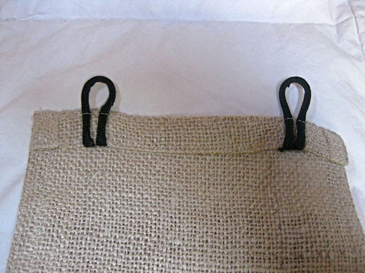 Burlap Wall Mail Holder / Vintage Birds and Typewriter