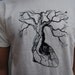 Anatomical Heart tree print on Organic Cotton Shirt -  Mens Extra Large / XL