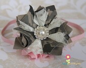 Air Force- Princess in PInk and Camo Adjustable Headband