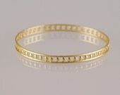 Golden Hearts Bangle, Love Jewelry, Romantic Gift, Girlfriend Present, Friendship Bracelet- Ready to Ship