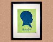 Unique Custom Silhouette Portrait - Bold Vintage Print 13