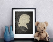 Unique Custom Silhouette Portrait - Vintage Chic 4