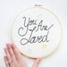 Embroidery Hoop Art Nursery Art Valentine's Day You are Loved Quote Modern Black Yellow Aqua