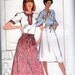 Wrap around skirt pattern, wrap skirt, Butterick 5325, 70s skirt and top size 14 bust 36 inch uncut pattern