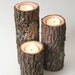 Tree Branch Candle Holders I- Rustic Wood Candle Holders, Tree Slice, Wooden Candle Holders