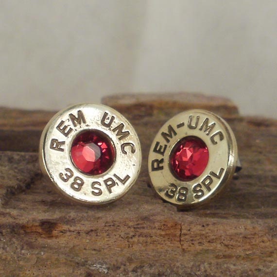 Bullet Earrings - Stud Earrings - Light Siam - Ultra Thin