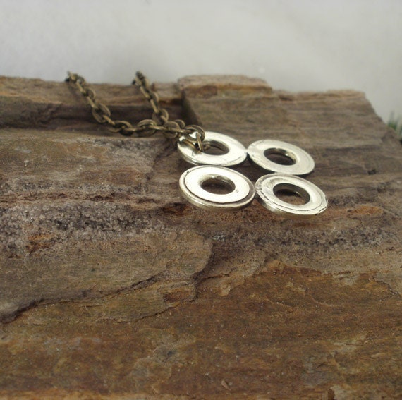 Bullet Casing Jewelry - 38 SPL Four Casing Necklace