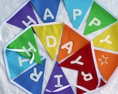Rainbow Birthday Bunting - Rainbow Bunting - Happy Birthday - Birthday Bunting Banner Pennant - Children's Party Decoration - FeltLikeCelebrating