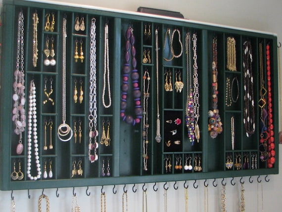 Wooden Jewelry Organizer - with ring cubby