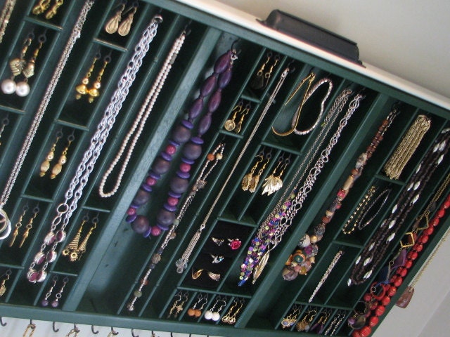 Wooden Jewelry Organizer - with ring cubby