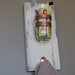 Shabby Chic wall toothbrush holder or vase with key hook distressed white