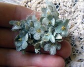 ANTIQUE 19thC Tiny FRENCH MILLINERY Velvet Flower Cluster Adorable Diminutive  Doll Bonnet Hat - AntiqueDelights