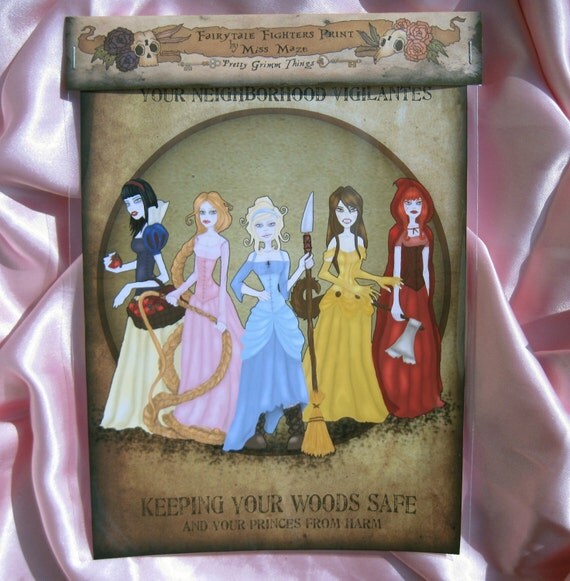 Fairytale Fighters: Femme Fighters Illustration A4 Gloss Print