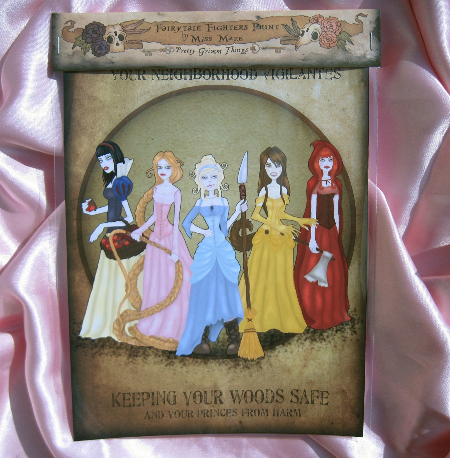 Fairytale Fighters: Femme Fighters Illustration A4 Gloss Print
