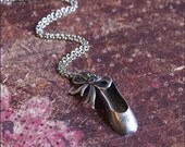 Ballerina DANCE Necklace Silver Ballet Shoe w/ Sweet Bow Charm PRIMA BALLERINA by RevelleRoseJewelry - RevelleRoseJewelry