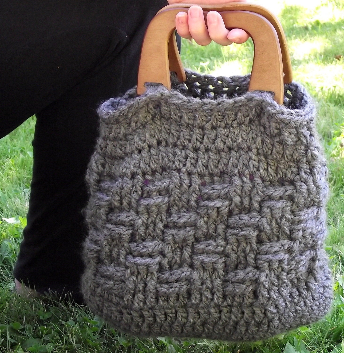 caesiummunh - free crochet purse patterns wooden handles
