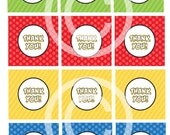INSTANT DOWNLOAD - Really Mad Birds Birthday Party - Printable "Thank You" Favor Tags - Simply Styled Home