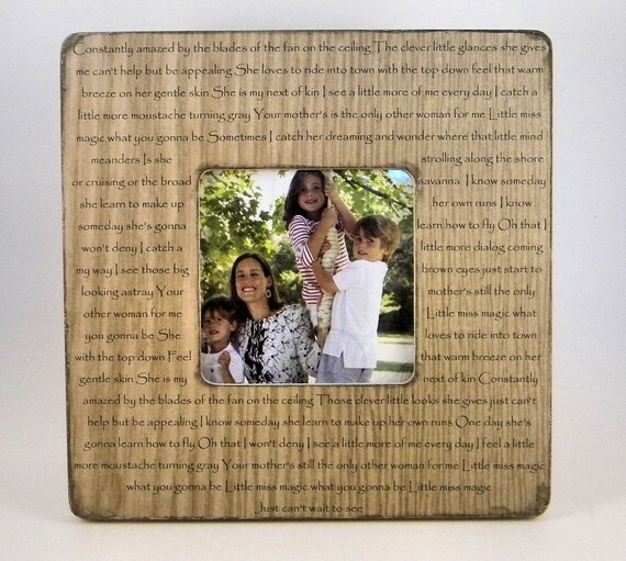 Items similar to Song Lyrics Wood Grain Picture Frame Your Colors Your