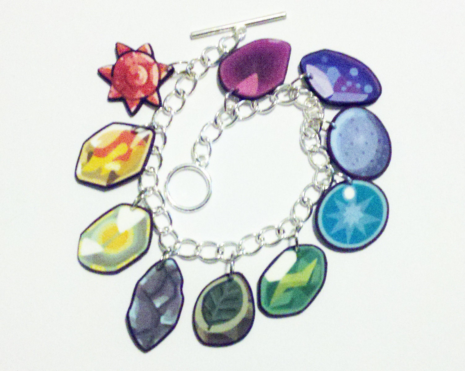 Pokemon Evolutionary Stone Charm Bracelet