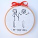 Funny Gift, "I GOT YOUR BACK" Stick Figure Wall Hanging