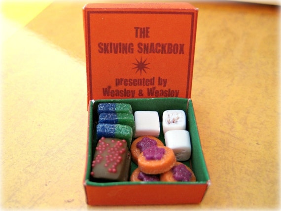 Skiving Snackbox by the Weasley brothers in dollhouse miniature