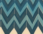 Blue Pattern - Letterpress Postcard