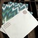 Green Pattern - Letterpress Postcard