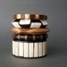 Vintage Bangle Stack . Horn Bone Brass Wood . Collection .
