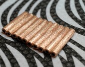 1 1/2 Inch Handmade Copper Tube Beads 10 pcs
